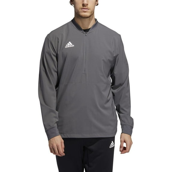FQ1748 Adidas Long Sleeve 1/4 Zip Top Men's Casual Grey Five/White XL
