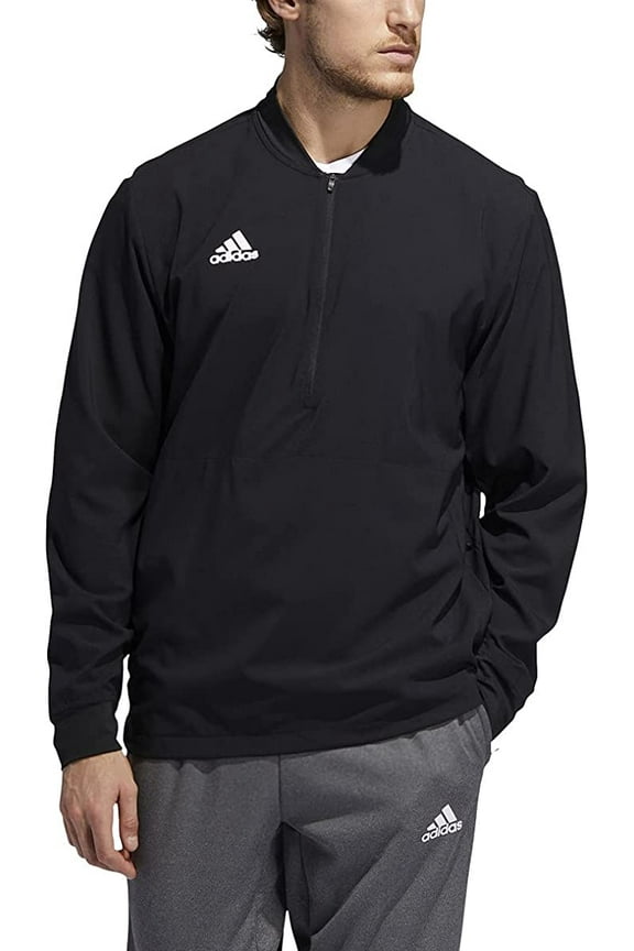 FQ1778 Adidas Long Sleeve 1/4 Zip Men's Casual Top Black White S