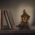 thumbnail image 1 of FQNRM 4.3X2.8inch Halloween Miniature Village Figurine, Resin Mini Tombstones Model Skull Head Haunted House Table Decoration for Home Kitchen Office Bar Decorations C, 1 of 8