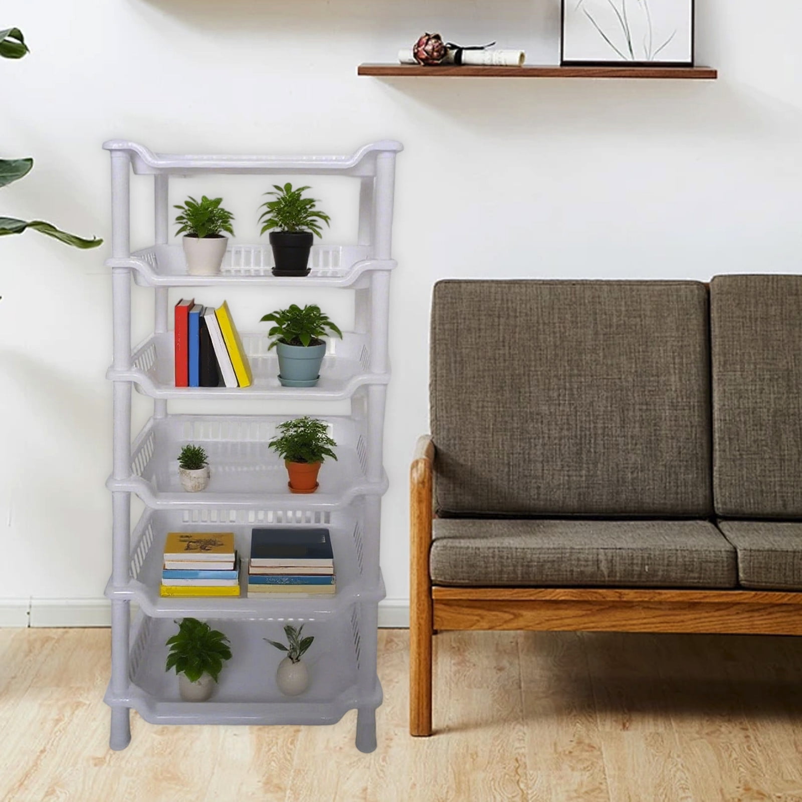 FQNRM Upgraded 6 Tier Storage Rack Multi Layer Storage Rack Easy ...