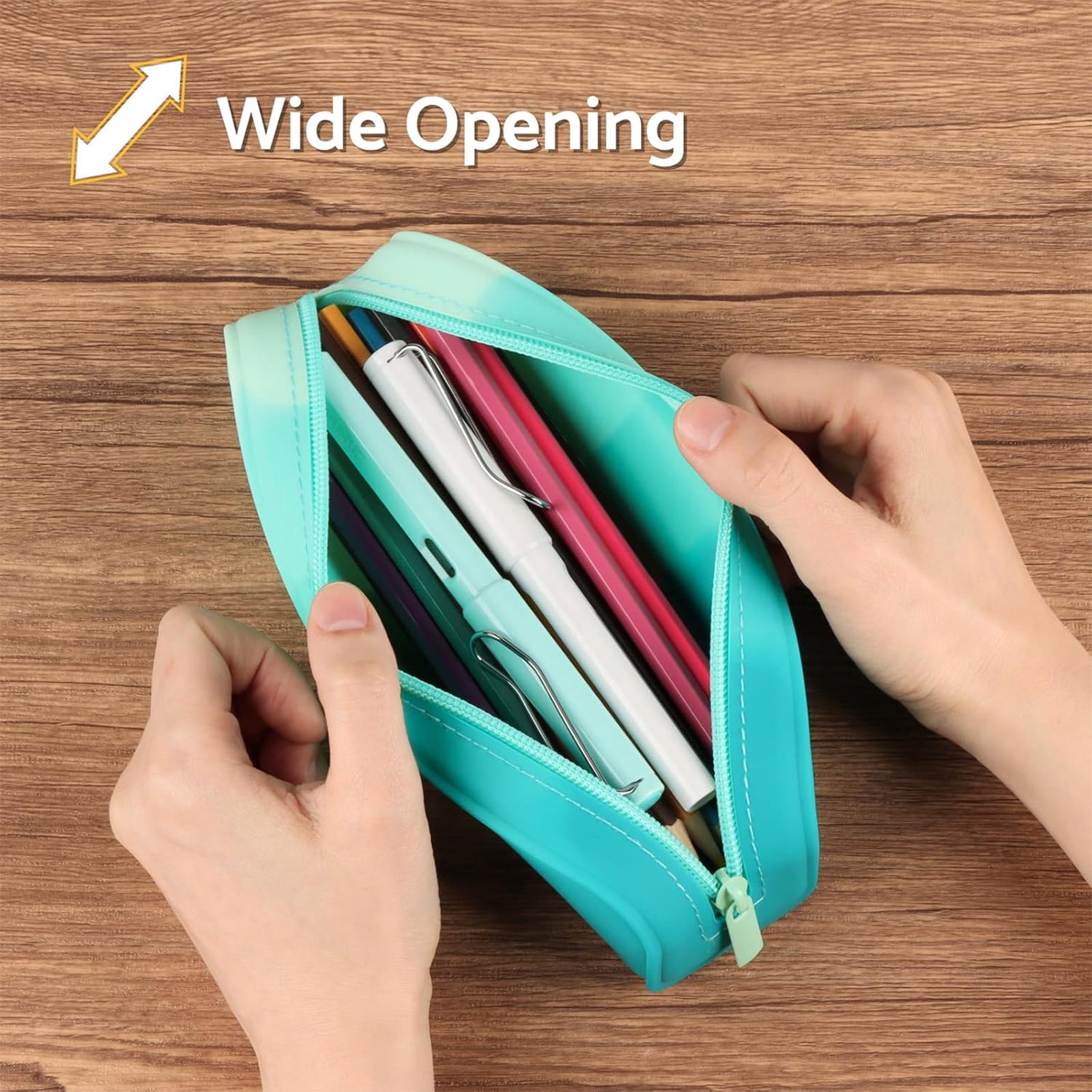 FQNRM Upgraded Silicone Pencil Case Flexible Waterproof Storage Pen ...
