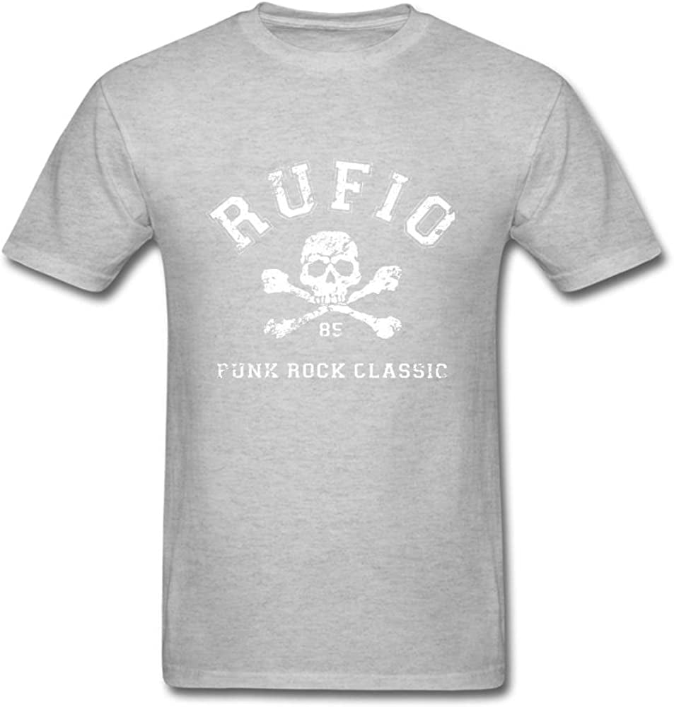 FQYPMC Man 100 Cotton Rufio Rock Band Punk Rock Classic Logo Skull