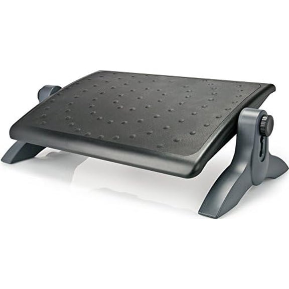 FR-1002RG Innovative Footrest/Ornon-Skid Rubber Surface, Gray, Sturdy High-impact Plastic Material, Height Adjust From 90 cm up to 140 cm and Free Angle Adjustment$$Office