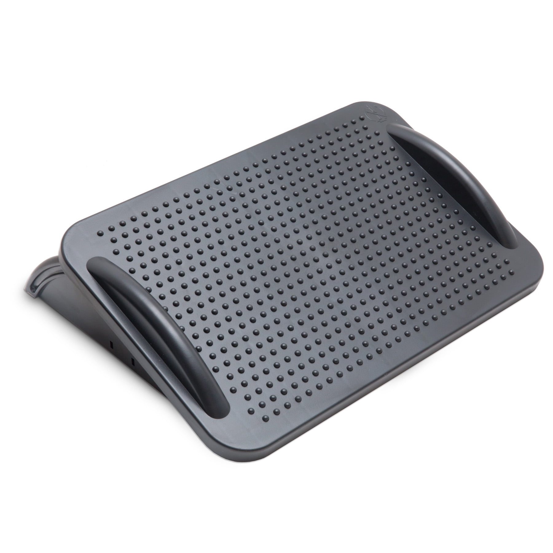 Black Adjustable Ergonomic Foot Rest with Non-Slip Massage Surface
