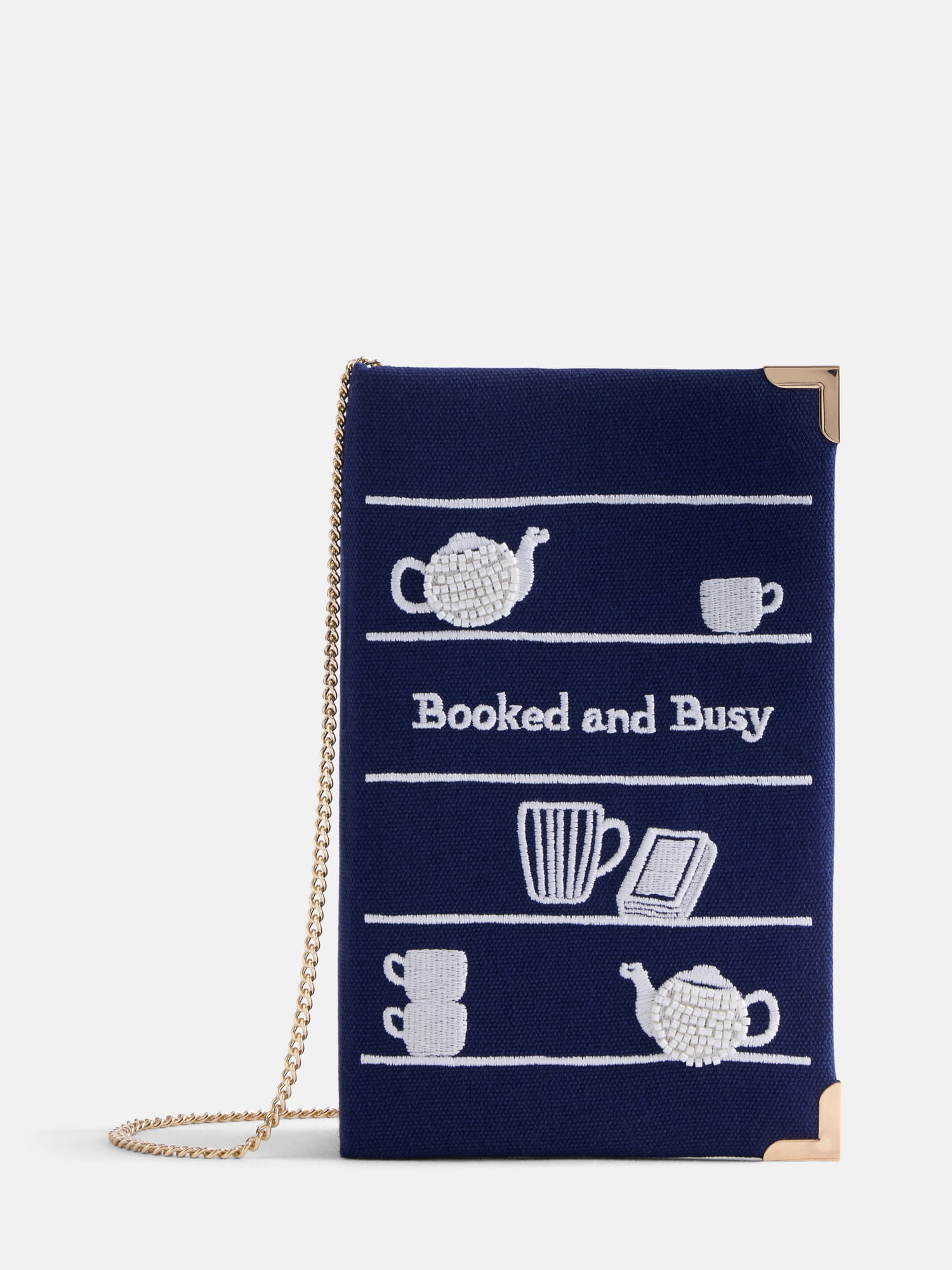 Women's Book Crossbody, Navy
