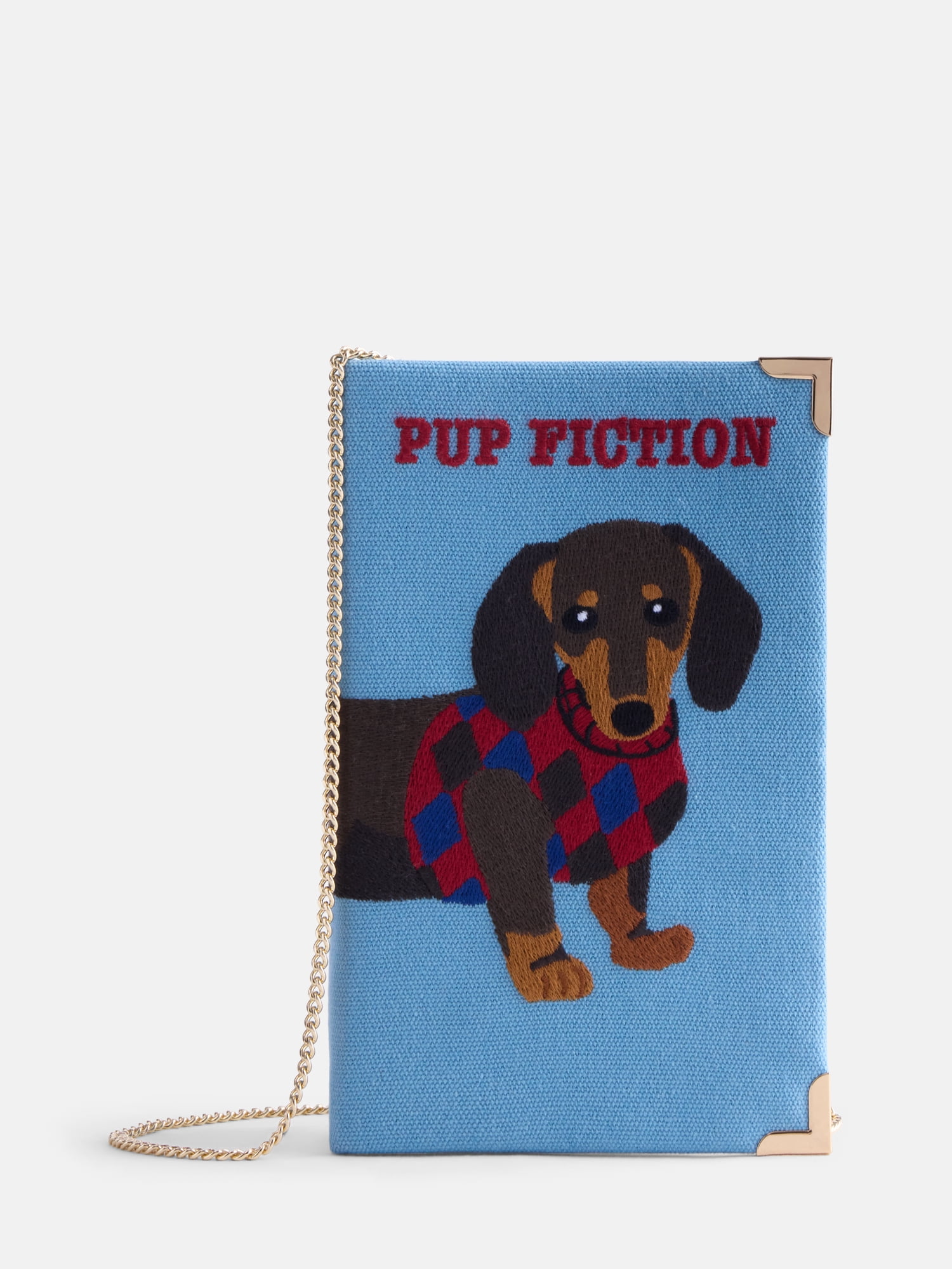 Free Assembly Women's Pup Fiction Crossbody, Light Blue