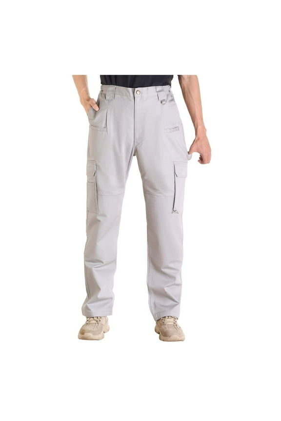 FR Cargo Pants for Men Flame Resistant Work Pants - XXL Gray - 100% Cotton - Welding, Electrician, Industrial