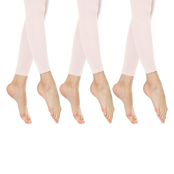FR DUVAL Women's Nylon & Spandex Footless Tights, 3-Pack