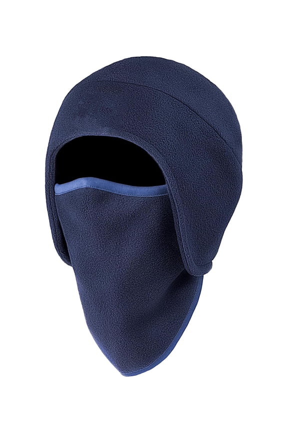 FR Face Mask Full Head Cover Winter Fleece Flame Resistant Balaclava Hood for Welding Blue