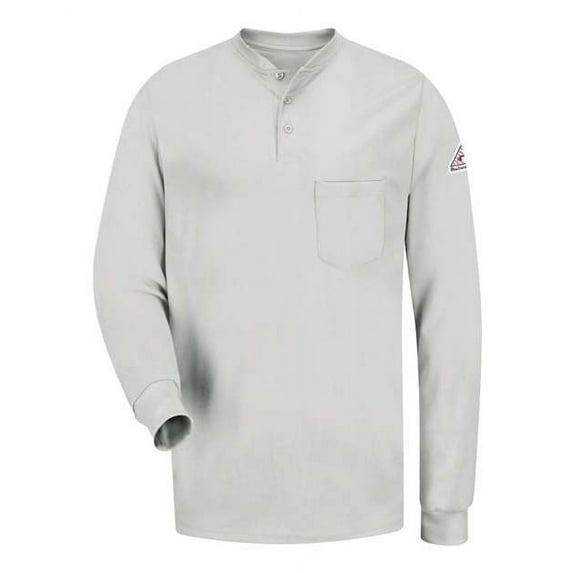 FR Grey Long Sleeve Tagless Henley
