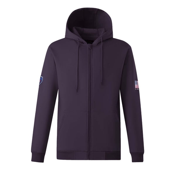 UNIFU FR Shirts for Men Flame Resistant Zipper 12OZ Heavy Weight Long Sleeve Fleece 100% C NFPA2112/CAT2 Hooded Sweatshirt