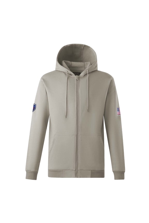 FR Shirts for Men Flame Resistant Zipper 12OZ Heavy Weight Long Sleeve Fleece 100% C NFPA2112/CAT2 Hooded Sweatshirt