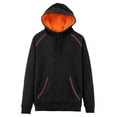 thumbnail image 1 of FR Hoodies for Men Pullover, 7.5oz Lightweight Flame Resistant Sweatshirt, NFPA 2112 CAT2 Long Sleeve Welding Work Shirt Black 2XL, 1 of 7