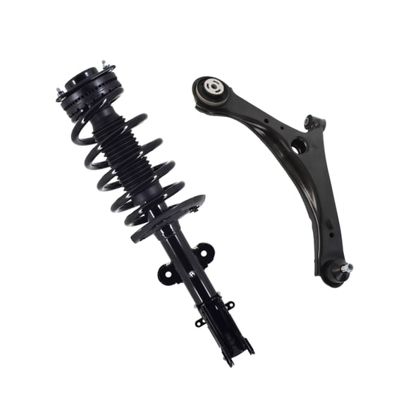 PM Auto Front Right Lower Control Arm Ball Joint-Quick Complete Strut-Coil Spring Assembly For 2009 2010 Volkswagen Routan V6