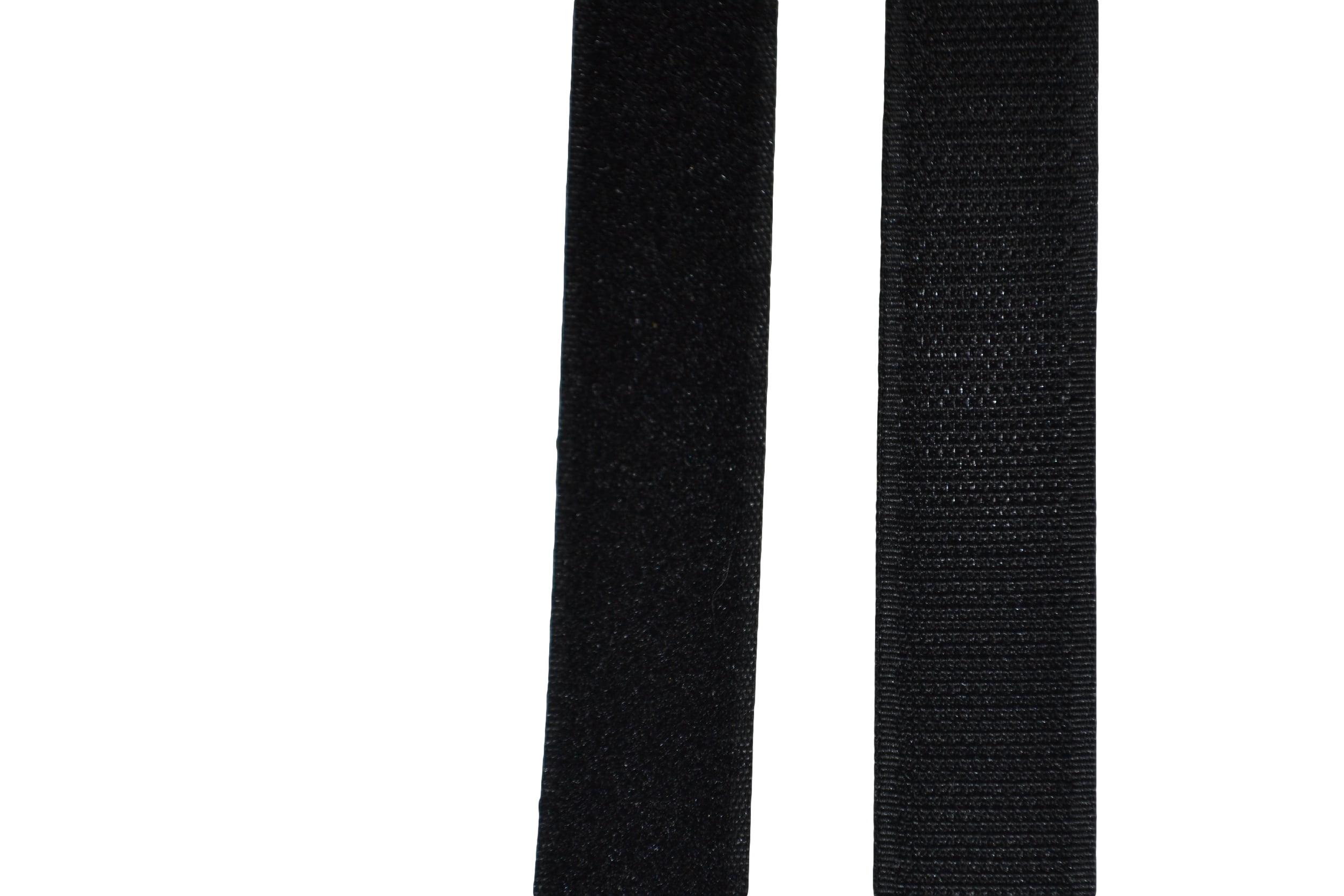 FR Sew On Hook and Loop For Fabric 1 Inch Wide, 5 Yards, Black Color