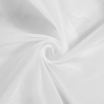FR Sheer Voile Fabric Fire Retardant 118" Wide Window Curtain Drapery and Apparel per Yard 100% Polyester - White