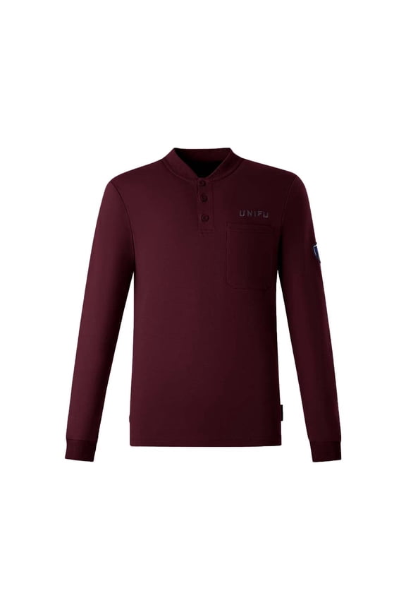 FR Henley Shirt for Men, 7OZ Flame Resistant Work Shirt NFPA 2112/CAT2 Compliant,100% Cotton Long Sleeve Henley for Electricians, Welders & Industrial Safety