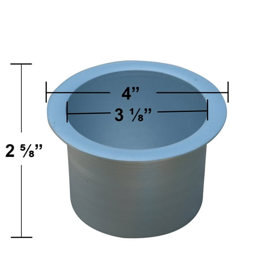 FR Universal Replacement Metal Cup Holder, Silver, 3 1/8" Diameter