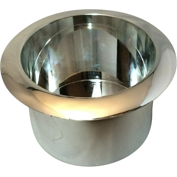 Universal Replacement Plastic Cup Holder, Chrome, 3 5/16" Diameter