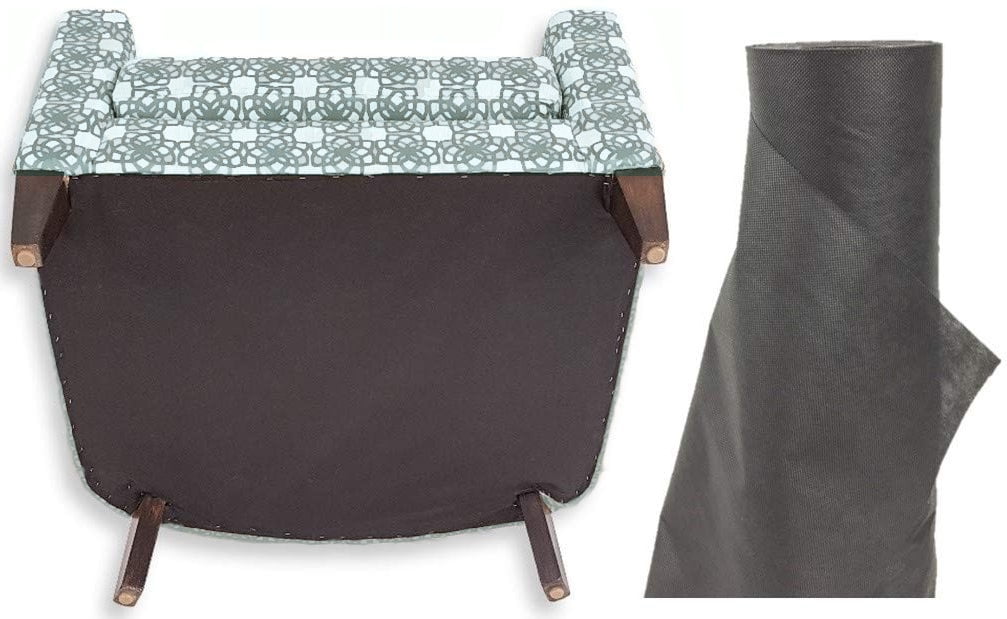 FR Upholstery Cambric Dust Cover Fabric in Black (24 Inch x 3 Yards