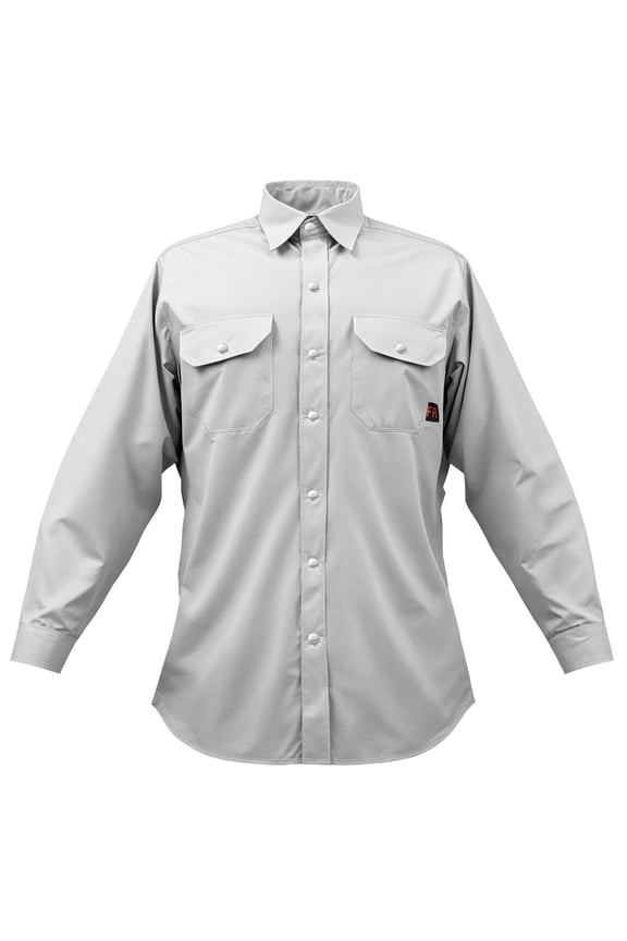 FR Welding Jacket for Men 7oz Flame Resistant Cotton Shirt Machine Washable Heat Resistant ATPV 9.2 Cal/cm Arc Rating Size M