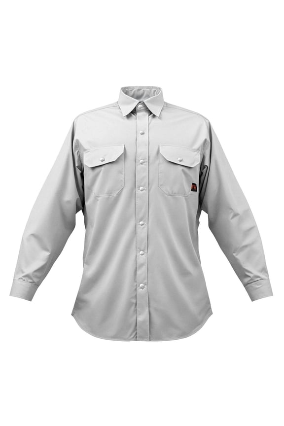 FR Welding Shirt Men, 7oz Flame Resistant Jacket, Cotton Heat Resistant Workwear, ATPV 9.2, Machine Washable, Welding Apparel - Medium