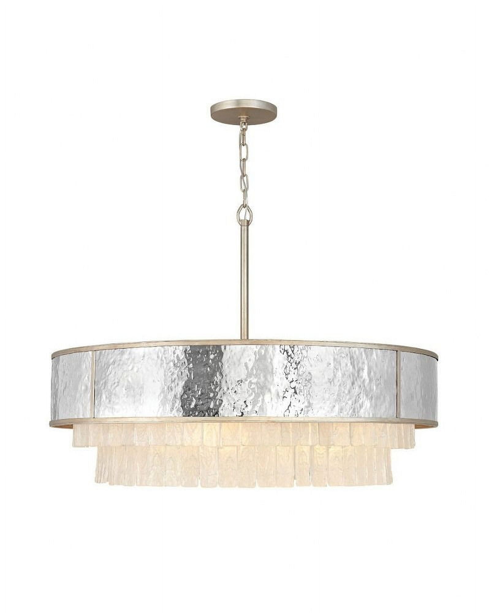 Champagne Gold Crystal Drum 8-Light LED Chandelier