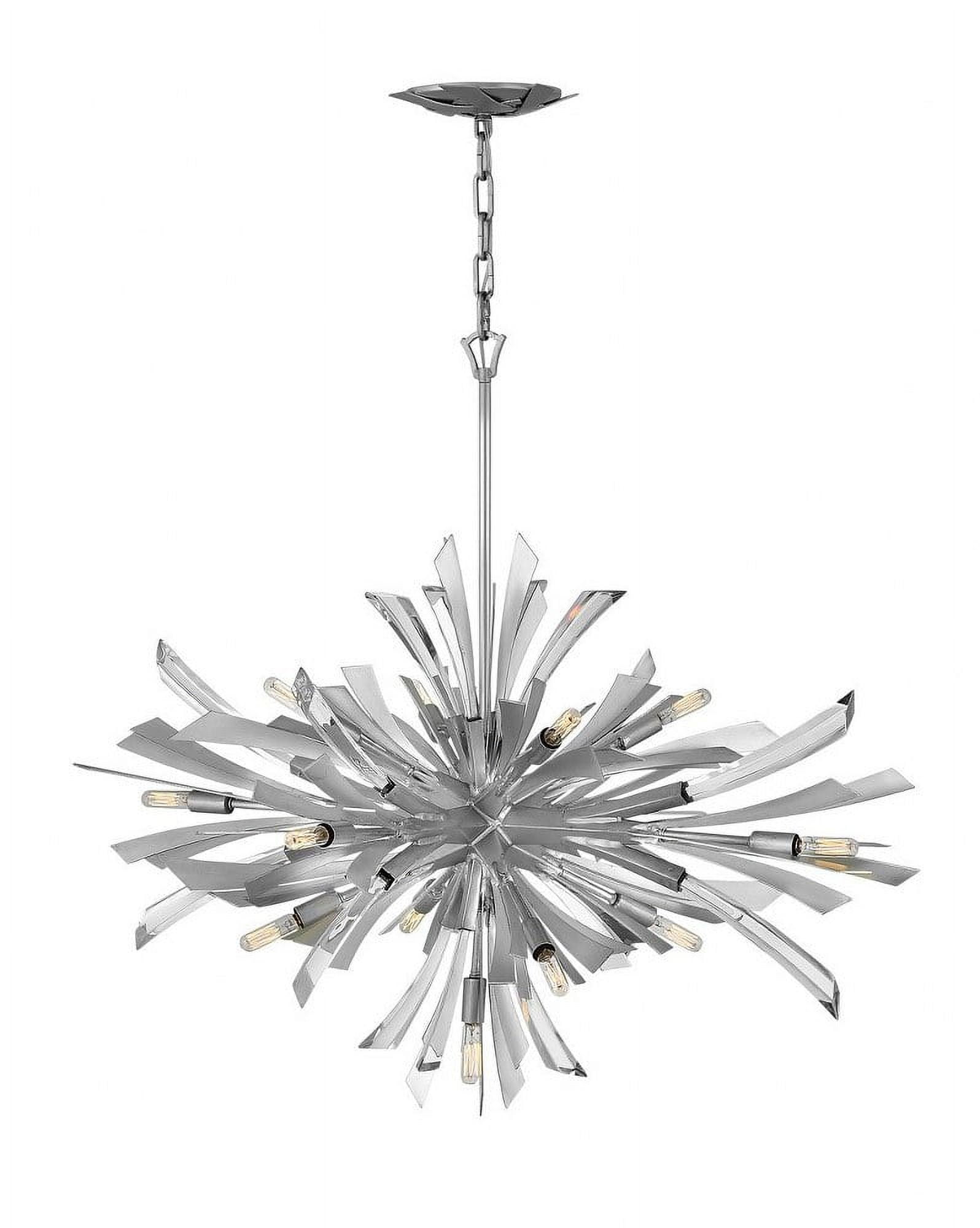 Vida 36-Inch Glacial Steel 13-Light Dimmable Sputnik Chandelier