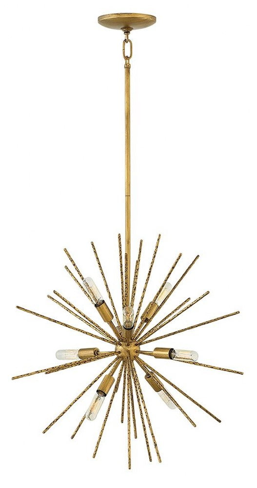 Burnished Gold Sputnik Sphere 8-Light Chandelier