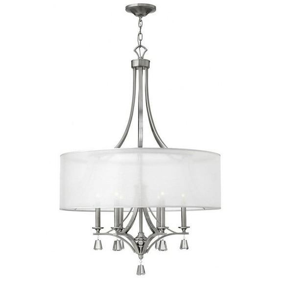 FR45608BNI-Fredrick Ramond Lighting-Mime-Six Light Foyer-30.25 Inches Wide by 41.25 Inches Tall-Brushed Nickel Finish