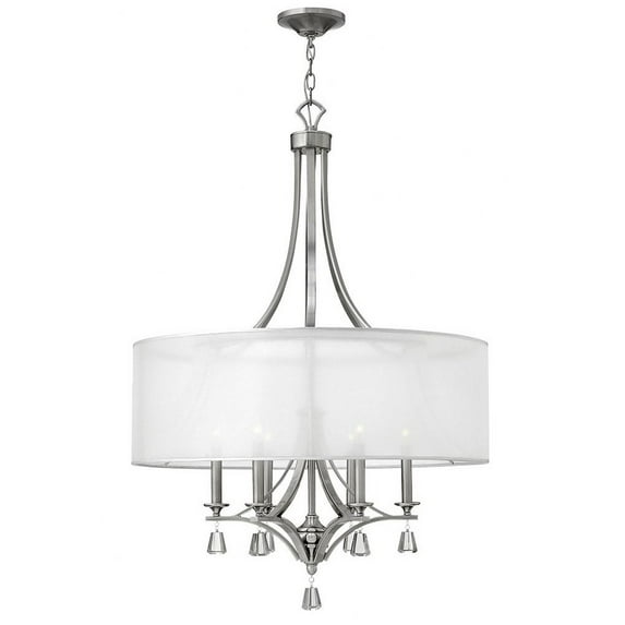FR45608BNI-Fredrick Ramond Lighting-Mime-Six Light Foyer-30.25 Inches Wide by 41.25 Inches Tall-Brushed Nickel Finish