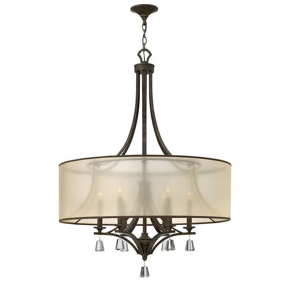 FR45608FBZ-Fredrick Ramond Lighting-Mime-Six Light Foyer-30.25 Inches Wide by 41.25 Inches Tall-French Bronze Finish