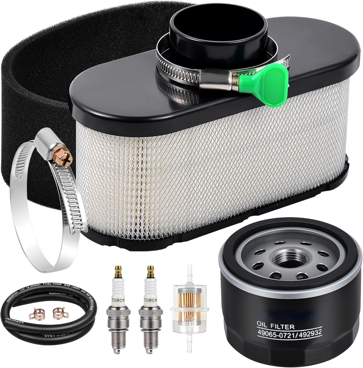 FR691V Tune Up Kit for Kawasaki 11013-0752 Air Filter FR651V FR730V FS481V FS541V FS600V FS651V FS691V FS730V Engine Lawn Mower 11013-0813 FR691V Oil Filter 49065-7007 Oil Change Kit