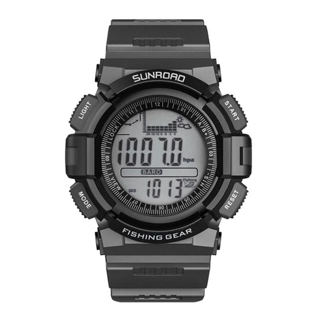 FR715A Men Fishing Barometer Watch, Black