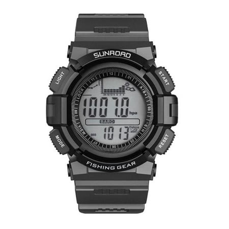 FR715A Men Fishing Barometer Watch, Black