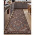 thumbnail image 1 of FRABE Anti Fatigue Kitchen Mat Cushioned,Non Slip Comfort Floor Runner,Memory Foam Padded Standing Rug Washable, for Home, Sink, Laundry, Office, Blue Orange, 24"x86", 1 of 10