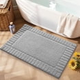 thumbnail image 1 of FRABE Bathroom Rugs Non Slip with Rubber Backing, Extra Soft Plush Microfiber Bath Rug Absorbent, Machine Washable Bath Mat Quick Dry for Tub, Shower, Hotel, Light Grey, 20"x32", 1 of 10