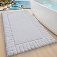 thumbnail image 1 of FRABE Bathroom Rugs Non Slip with Rubber Backing, Extra Soft Plush Microfiber Bath Rug Absorbent, Machine Washable Bath Mat Quick Dry for Tub, Shower, Hotel, White, 24"x43", 1 of 10