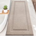 thumbnail image 1 of FRABE Non Slip Bathroom Rug with Rubber Backing, Ultra Absorbent Quick Dry Microfiber Bath Mat, Machine Washable, Beige, 24"x60", 1 of 8