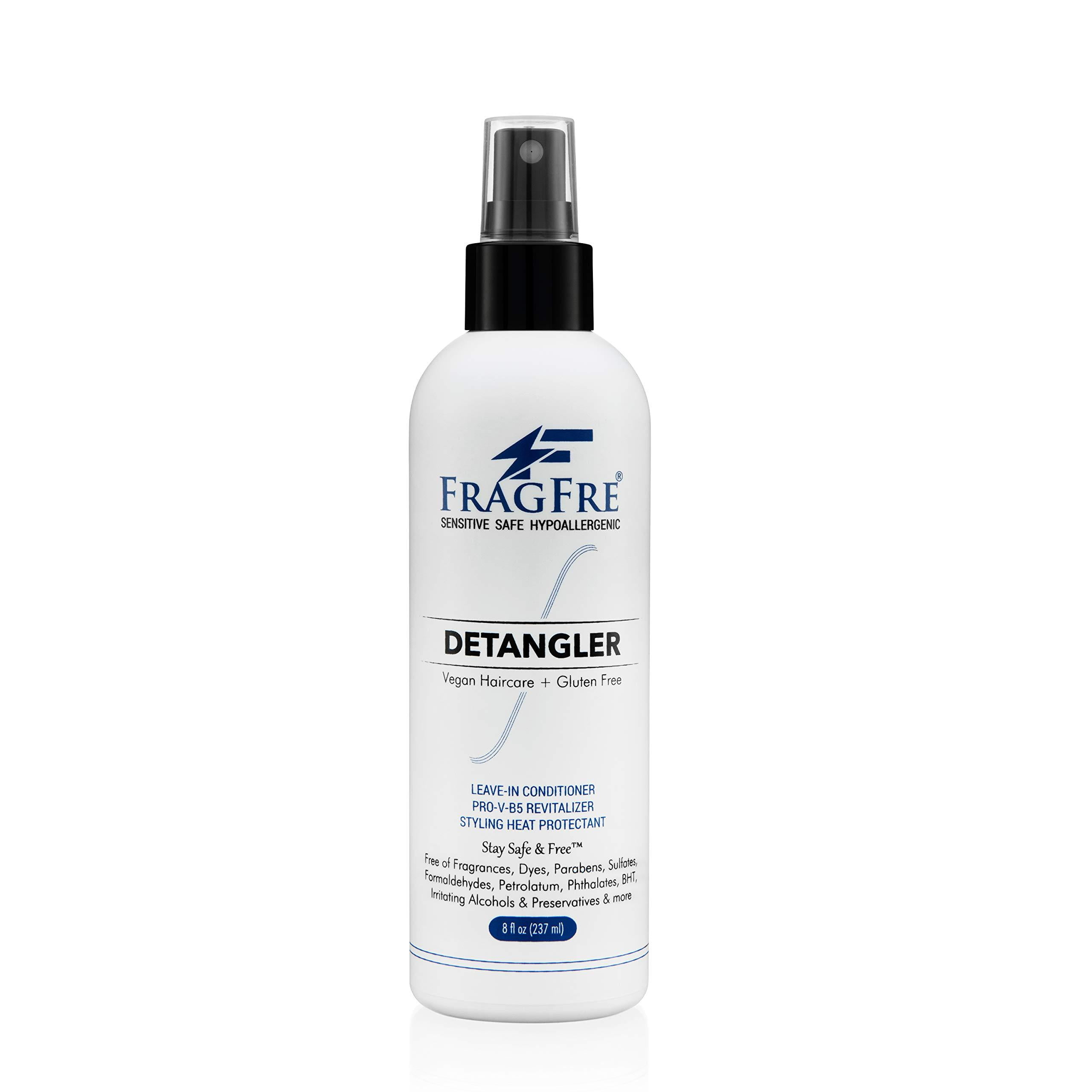FRAGFRE Hair Detangler 8 oz - Styling Heat Protectant Spray - Leave in Conditioner for Sensitive Skin - Hypoallergenic Gluten Free Vegan Cruelty Free