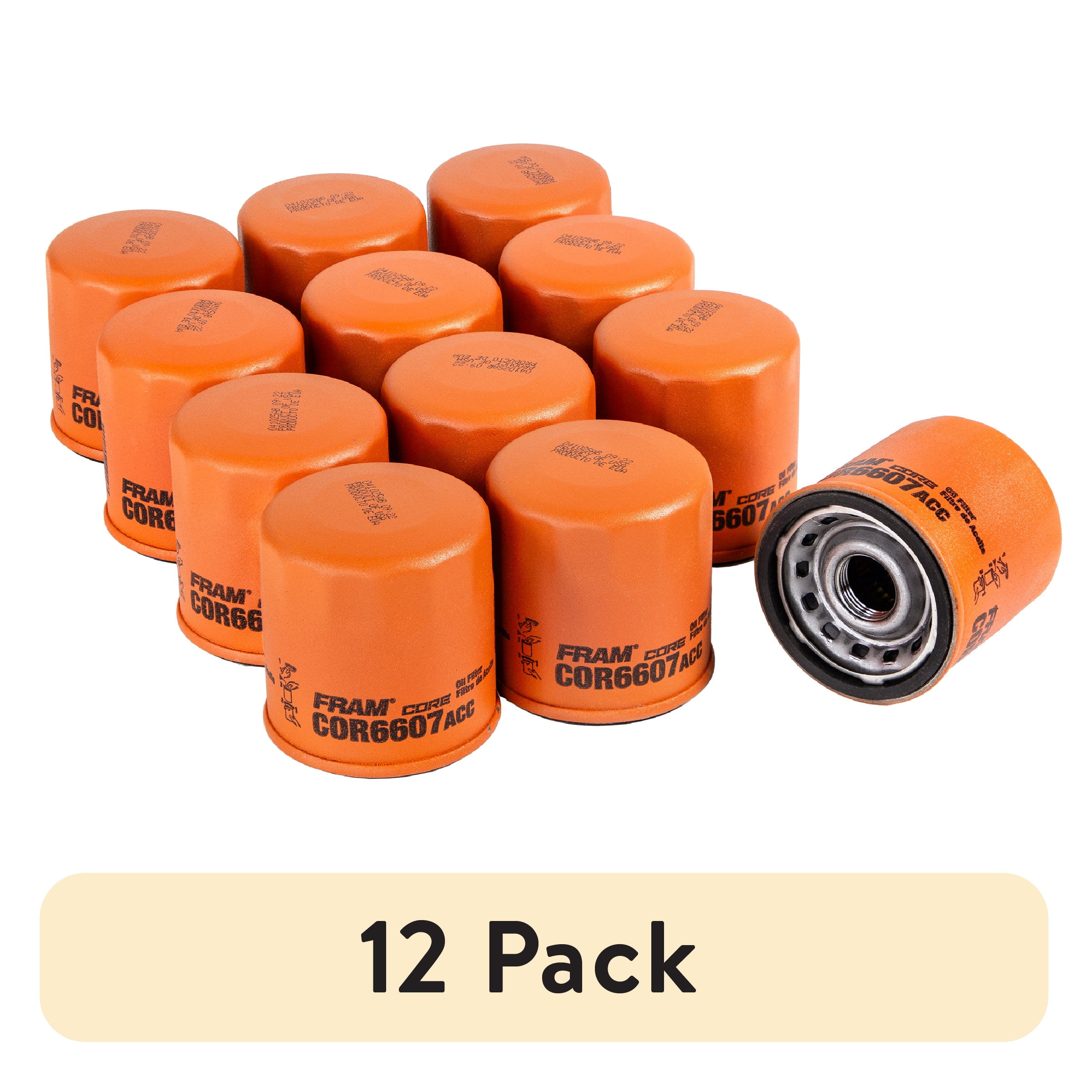 FRAM 12 pack Core Oil Filter, 6607, 10k Mile Protection, Fits