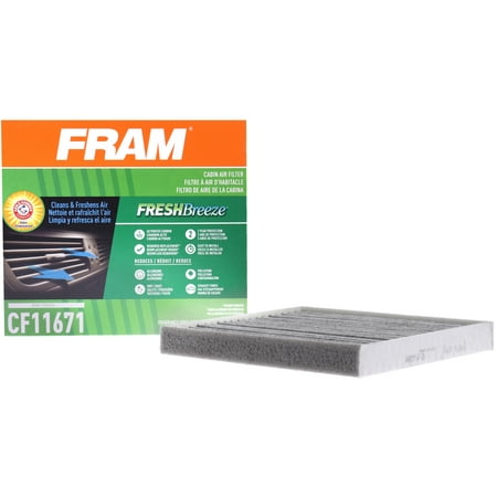 FRAM Fresh Breeze Cabin Air Filter CF11671 with Arm & Hammer Baking Soda, for Select Mazda and Ram Vehicles