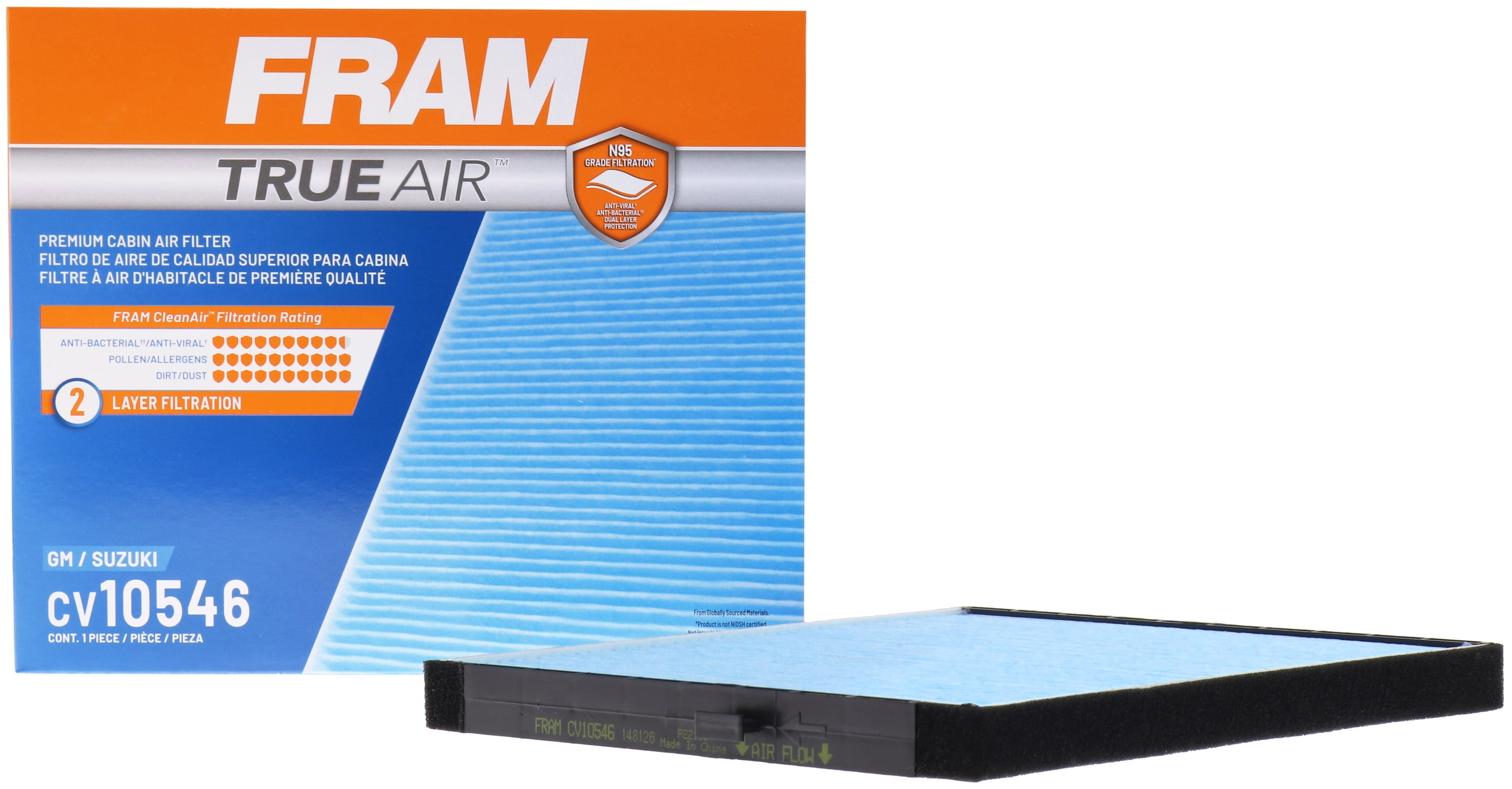 FRAM CV10546 TrueAir Premium Cabin Air Filter for Chevrolet, Pontiac