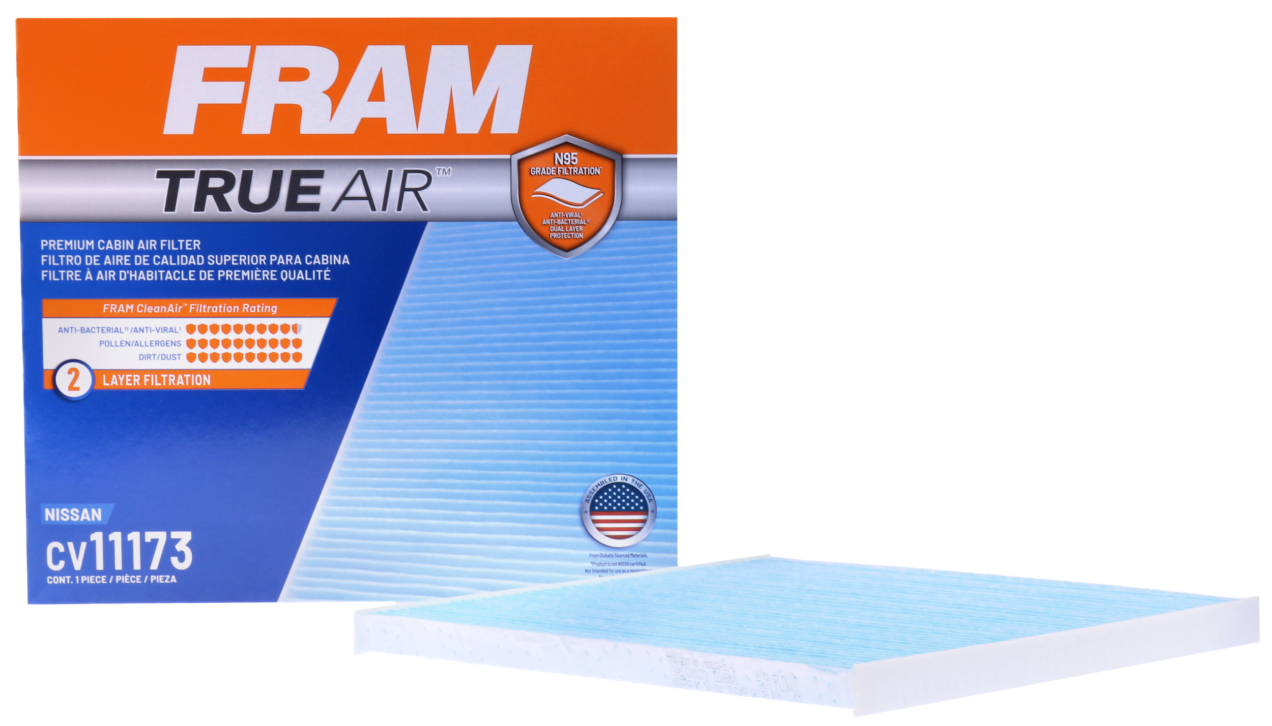 Fram CF11173 Cabin Air Filter – For Nissan Altima Maxima Murano Quest – New