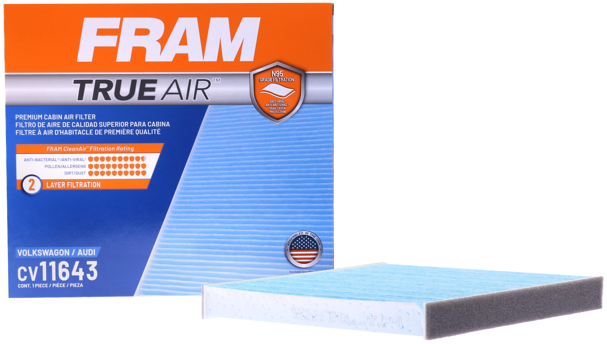 Vw cabin outlet air filter