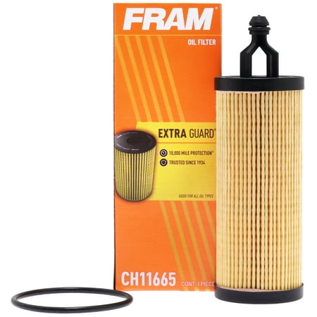 FRAM Extra Guard CH11665 Motor Oil Filter, 10K Mile for Select Chrysler, Dodge, Jeep and Ram Vehicles Fits select: 2014-2018 JEEP GRAND CHEROKEE, 2015-2019 JEEP WRANGLER UNLIMITED