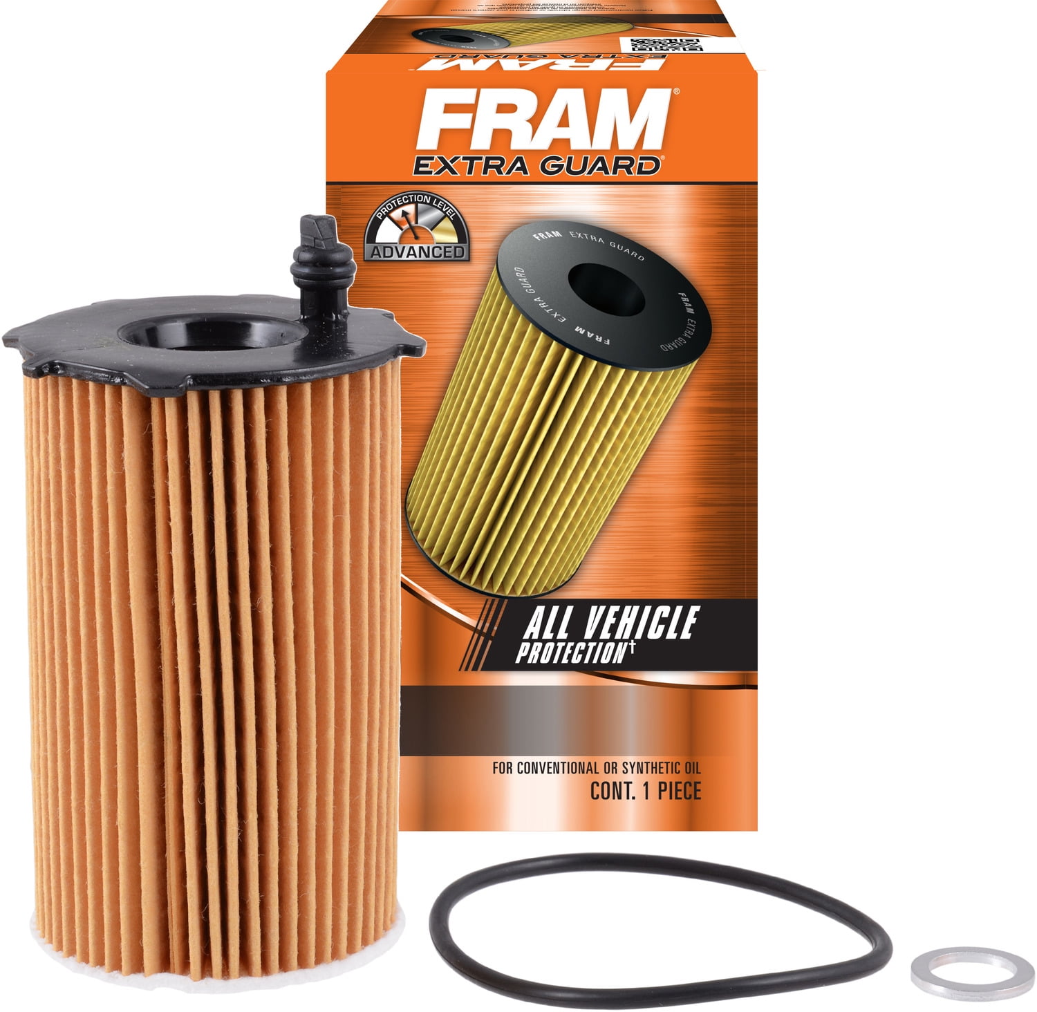 FRAM Extra Guard Filter CH10855, 10K mile Change Interval Oil Filter Fits select: 2011-2018 KIA SORENTO, 2010-2018 HYUNDAI SANTA FE