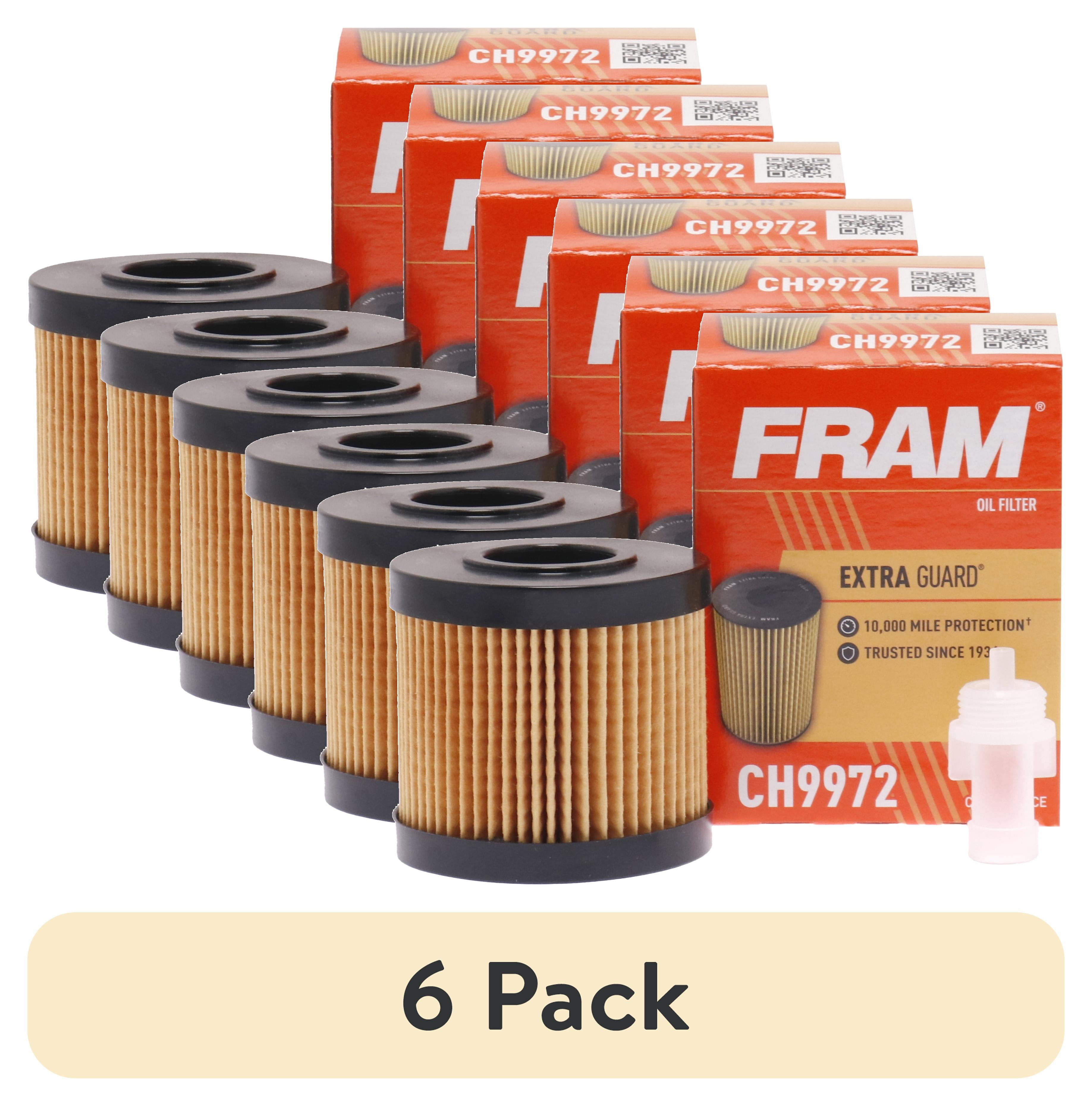 (6 pack) FRAM Extra Guard Oil Filter, CH9972, 10K mile Filter for