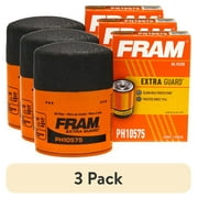 (3 pack) FRAM Extra Guard Filter PH10575, 10K mile Change Interval Oil Filter