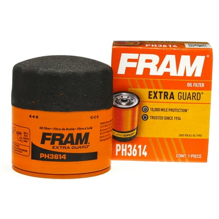 FRAM Extra Guard Filter PH3614, 10K mile Change Interval Oil Filter Fits select: 2003-2018 FORD FOCUS, 2005-2023 FORD ESCAPE